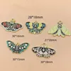 10pcs Schmetterlingsmottenlegierung Anhänger Bunte Emaille Insektenschmetterling Zauber für DIY -Anhänger Ohrring Halskette Schmuckzubehör 240408
