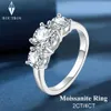 Eheringe 2CT 4CT Moissanite Ringe für Frauen 925 Sterling Silber D Farbablabor Diamond Band Engagement Eheringe mit GRA -Zertifikat 240419