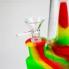 Nieuwste kleurrijke kegel siliconen bong pijpen kit bubbler waterpijp olielatrigs filtergreep de kom draagbaar gemakkelijk schoon droog kruiden tabak sigarettenhouder roken