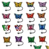 Drinking Sts Butterfly Pattern Soft Sile St Toppers Pvc Accessories Charms Reusable Splash Proof Dust Plug Decorative 8Mm In Tumbler Otxmu