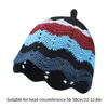 Berets Lovely Girls Beanie Hat Handcrochet Striped Women Sun-Proof Hollowout