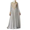 femme Musulman Pakistan muzułmańskie kobiety muzułmańskie maxi długie sukienka Dubai abaya szat islam kaftan nadruk długie rękaw S-5xl muzułmańska sukienka 240416