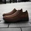 Casual Shoes Leather Men Zapatos Brand Loafers Moccasins Breathable Slip On Driving Plus Size 39-48 Drop