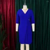 Casual Dresses Fashion Button Office Large African Dress Plus Size Africa