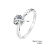 Solitaire Ring Bamoer U 1CT Solitaire Moissanite Ring Simple 4 Prongs Round Cut Briliant Lab Diamond for Women Engagement Wedding Jewelry Gift d240419