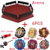 TOPS LASTERS BEYBLADE Burst Set Toys with Starter and Arena Bayblade Metal God Blayblade Top Bey Blade Blades 240411