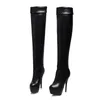 Bottes 2024 Size33-46 Slim Over the Knee Women Super High Heels Platform Shoes Automn hiver sexy cuisse Femme A21