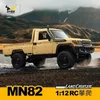 EST MN82 RC CAR 1 12 Full Scale Pick Up Truck 24G 4WD Offroad Crawler Car Controllable Headlights Remote Control Toys 240417