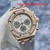 Womens AP Wrist Watch Royal Oak Offshore Series 26231or Original Diamond Date Timing Funktion 37mm Automatisk mekanisk klockkortsgaranti