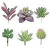 Decoratieve bloemen 16 -stks kunstmatige vetplanten set ongepot planten tuin landschap geschenk diy indoor home decor kantoor mini natuurlijke kleur