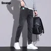 Men's Jeans Unvanqu 2024 Spring Fashion Korean Style Straight Middle Waist Denim Pants Male Casual Retro Versatile Trousers