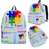 Plecaki Yikeluo Autism Awareness World Day/Puzzle Plecak Miłość nadzieja drukowana torba podręcznika studenckiego jasnoniebieski swobodny plecak podróżny