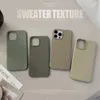 Cas de téléphones portables Case de téléphone à motif tissé en silicone adapté à l'iPhone 15 14 13 12 11 Pro Max Plus couverture de pare-chocs absorbant les chocs Soft J240418