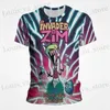 Camisetas masculinas desenho animado Anime Invader zim camise