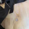 Designer de alta qualidade 2024 New Vanclef Clover Colares V Gold Bated 18K Gold Inclaid Diamond Three Flor Full Diamond Colar