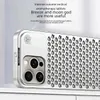 Cell Phone Cases Aluminum Alloy Aromatherapy Phone Case For Iphone 15 Spring Clip Heat Dissipation Anti-fall Protective Cover For Iphone 14pro J240418