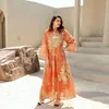 Robes décontractées tpjb Siskakia Sequins Broidered Abaya Robe pour femmes marocain Kaftan Turquie arabe Jalabiya Robe ethnique islamique blanc Eid