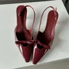 Eilyken Fashion pointu les pompes des orteils sandales élégantes femme slingbacks sangle de boucle minces femelles de mariage femelle chaussures 240407