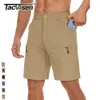 Tacvasen Summer Lightweight Quick Dry Shorts Mens Breattable Cargo Casual vandring Rinnande vattenresistens Korta byxor 240417