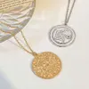 Chinese Style Aztec Gold Coin Chain Men's Skull Necklace Pendant