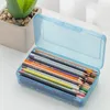 Snap-tight Lid Transparent Plastic Pencil Box Eco-friendly Perspective Waterproof Simple Student Stationery