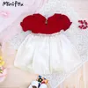 Vestidos femininos minifox 0-4y bebê princesa de verão puffy manga cartoon urso vestido para meninas crianças vestido de festas roupas