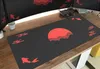 Muisblokken Polstoffen Rusts Japanse desktopkussen Zwart en rode muiskussen Brocade Karp Sun Cloud Japanese kunst verzegelde Sunrise XXL Game Desktop Rubber Mouse Pad 90x40 Y240419