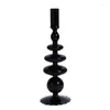 Candle Holders Black Romantic Candlestick Nordic Decor Home Decor Glass Holder Candelabros Table Dekoracja Portavelas Wedding Centerpiece