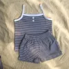 Kleidung Sets Sommer Mode -Säuglings -Set Baby Jungen Mädchen Kleidung Baumwollstreifen ärmellose Weste Tops Shorts lässig