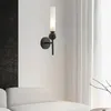 Wall Lamps Creative Black Green Marble Lamp Foyer Aisle Bedroom Sconce Copper White Acrylic Lampshade Drop G9 Bulb Lighting