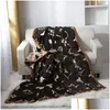 Blanket Top Quality Double Thick Warm Cloud European Flannel Sable Fur Crystal Veet Air Conditioning Drop Delivery Home Garden Textile Dhcvh