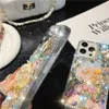 Étui de téléphone Luxury Brilly Iphone Cas pour iPhone 15 15 Plus 14 Pro Max 15pro 14pro 13 12 11 Designer Bling Rhingestone Diamond Diamond bijou 3d Crystal Flower Case