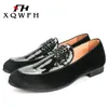 Chaussures décontractées xqwfh Black Spikes Locs Hommes Flats Faire de robe en velours et de mariage Hommes