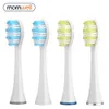 Mornwell 4pcs أبيض برؤوس فرشاة الأسنان المعيارية البيضاء مع قبعات لـ Mornwell D01/D02 فرشاة الأسنان الكهربائية 240403