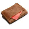 財布100％本物の革の男性RFIDウォレットミニマネーバッグショートクレジットカードホルダーキャッシュコインポケットオスのソリッド標準ウォレット
