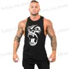 Herr t-shirts sommar lös gym tank topp män bomull bodybuilding slanglös t shirt träning kläder mens stringer muskel väst t240419