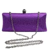 Bags NUPHIA Hard Box Clutch Rhinestud Clutches and Evening Bags Purple Gray Brown Green Orange Blue Silver