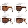 Чашки блюдцы 210 мл чашки на открытом воздухе Kuksa Camping Mug Coffee Milk Mugs Acacia-Wood