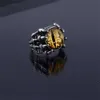 Hot Selling Claw Demon Eye Ring Personalized Blue Mens Trendy