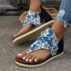 Fashion New Women Sandals Stampa leopardo elegante comodo Boho Sandals Sandals Tacco Lady Cash Sandals Sandals