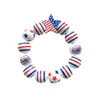 Charm Armband American Independence Day Armband Personlig mode MTI Layered USA Flag Five Pointed Star Pendant Drop Delivery Otzx3