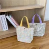 Schoudertassen katoen dames eco herbruikbaar winkelen mode bloemen vrouwen mini canvas handtassen casual vrouwelijke draagbare kleine taskoppeling