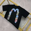 2024 High Quality Trendy Brand EV Fushen Back Damo Big M Printed Casual Short Sleeved T-Shirt 260G Versatile Top 601070