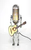 Novelty Items Creative Vintage Microphone Robot Touch Dimmer Lamp Table Handheld Guitar Decoration Home Office Desktop Ornaments1528885
