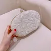 Väskor 2022 Fashion Sequined Clutches Bag Women's Evening Bags Gold Diamond Embroidery Wedding Party Purse Handbag MN2019