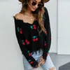 Kvinnors tröjor Pullover Women's Loose Short V-Neck Women's Sweater Autumn/Winter New Tassel Knit Fashion T Shirt Tops