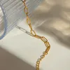 Anklets 18k Gold Plated Exquisite Classic Rust Proof Stylish Rod Paper Clip Design Chain Anklet Trendy Summer Anti Allergic Jewelry