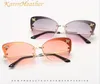 New frameless Sunglasses lady European and American Sunglasses2482258