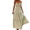 Abiti per feste Summer Dress Summer Slip Stampa grafica Spaghetti Cintiera cravatta a-line Long for Beach