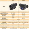 망원경 WildGamePlus NVG30 헬멧 940NM IR 야간 시야 단안 망원경 넓은 전망 40 ° NVG10 Gen3 Hunting Digital Night Vision Scope